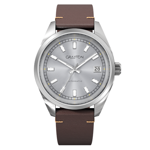 [GR65894AB] Native 38 Leather Pearl Silver