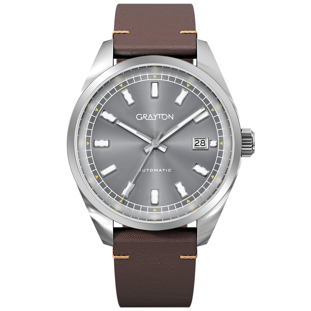 [GR45086AB] Native 42 Leather Pearl Silver