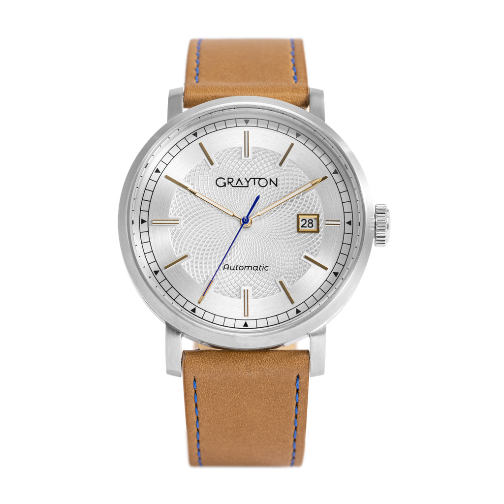 [GR14947AB] GUILLOCHE LEATHER GOLD SILVER