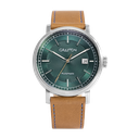 GUILLOCHE LEATHER FOREST GREEN
