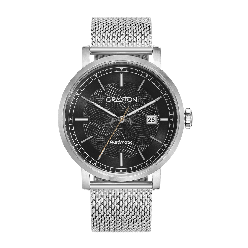 [GR11606AG] GUILLOCHE MILANESE MIDNIGHT BLACK