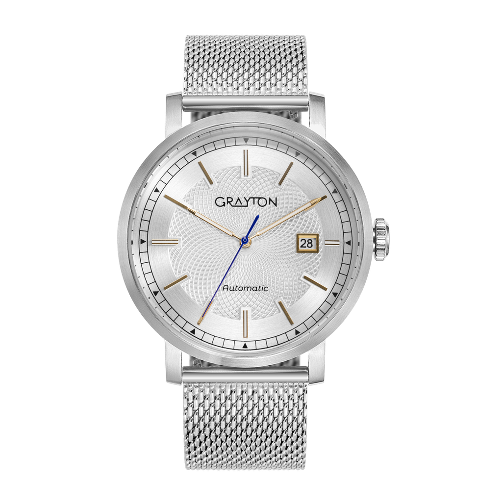 [GR12071AH] GUILLOCHE MILANESE GOLD SILVER