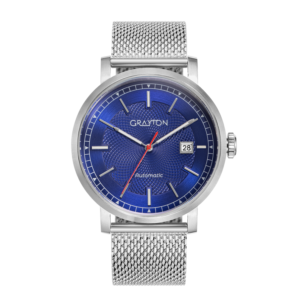 [GR85831AK] GUILLOCHE MILANESE COBALT BLUE