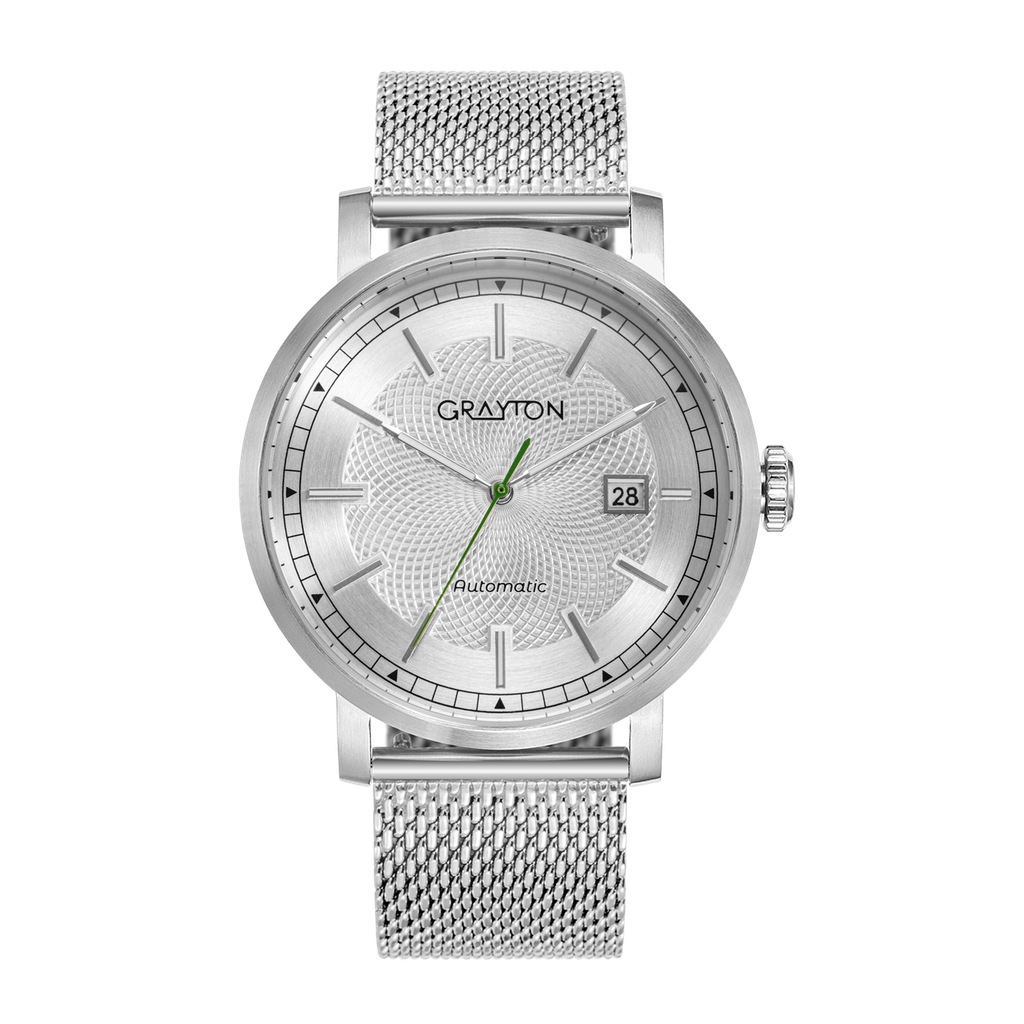 [GR73848AL] GUILLOCHE MILANESE SILVER