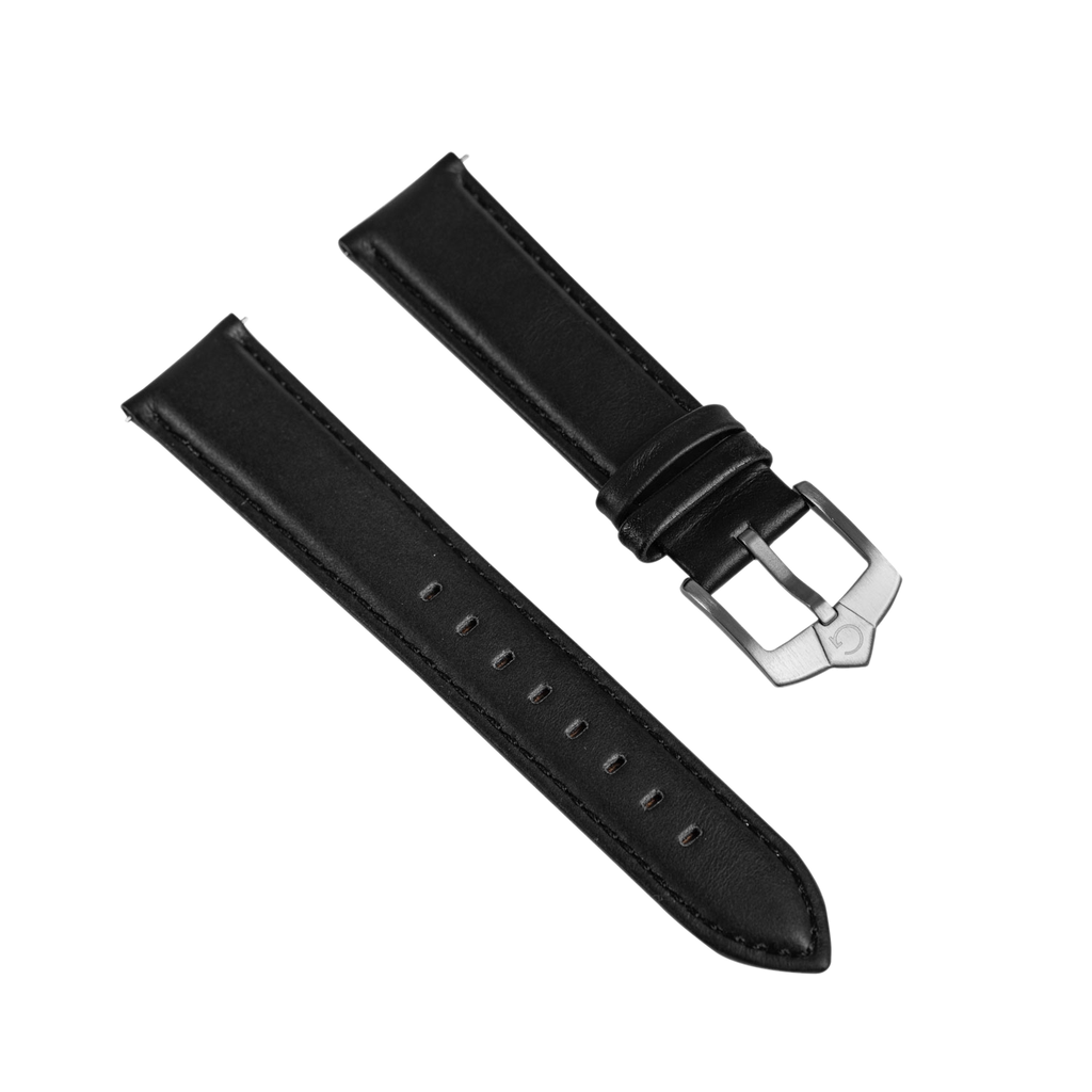 [GRS66184L] Classic Black Leather Strap