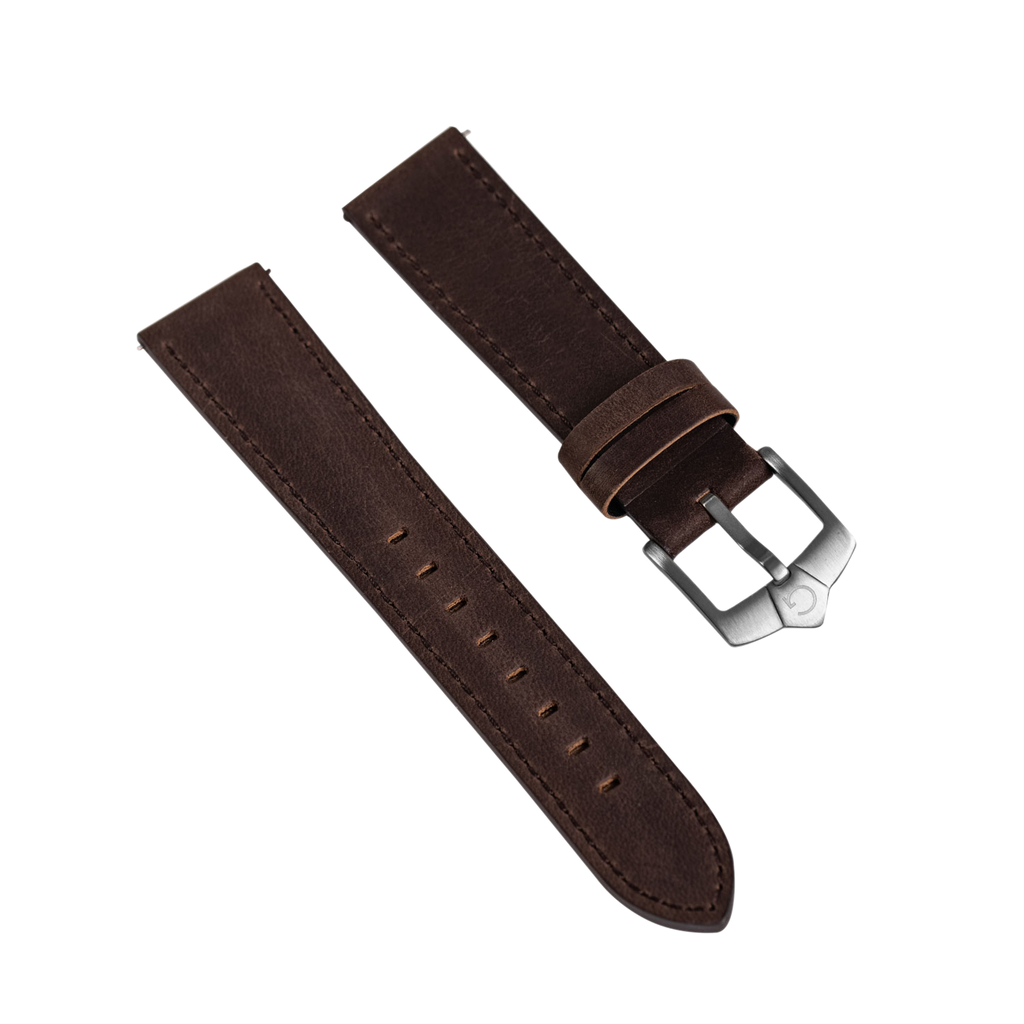 [GRS66724L] Elegant Sport D. Brown Leather Strap