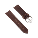 Guilloche Dark Brown Leather Strap